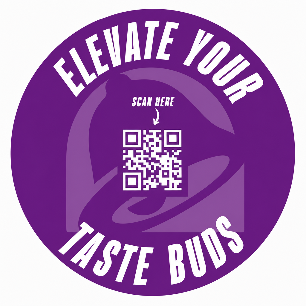 Elevate Your Taco Bell Taste Buds — circular brand placement graphic